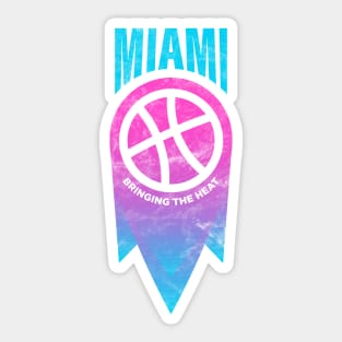 Modern Flaming Basketball Miami Heat 2021 Logo Redesign Sticker